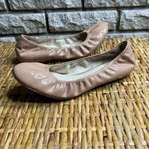 Vera Wang Lavender Nude Ballet Flats Patent Leather